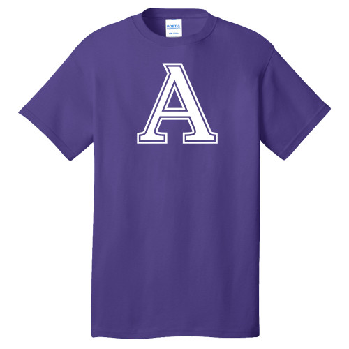  Extended Purple T Shirt - Amherst College A - PLUS