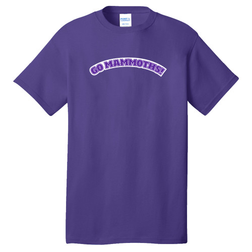  Extended Purple T Shirt - Go Mammoths Arched - PLUS
