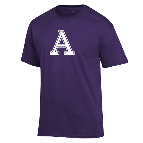  Champion Purple T Shirt - Amherst College A