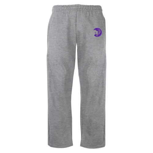  Grey Fleece Open Bottom Pant - Amherst College Circle Mammoth
