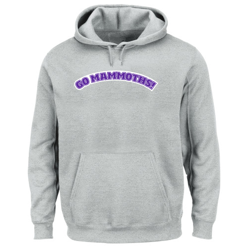  Extended Heather Grey Hoodie - Go Mammoths Arched - PLUS