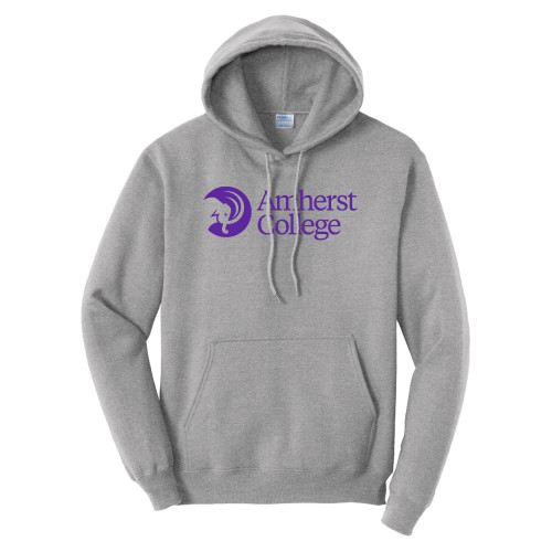  Tall Athletic Heather Fleece Hoodie - Amherst College Circle Mammoth Horizontal - PLUS