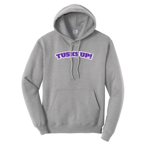  Tall Athletic Heather Fleece Hoodie - Tusks Up Arched - PLUS