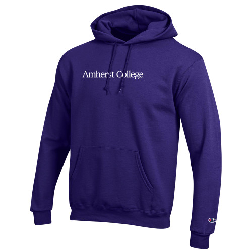  Champion Purple Fleece Hoodie - Amherst College Flat