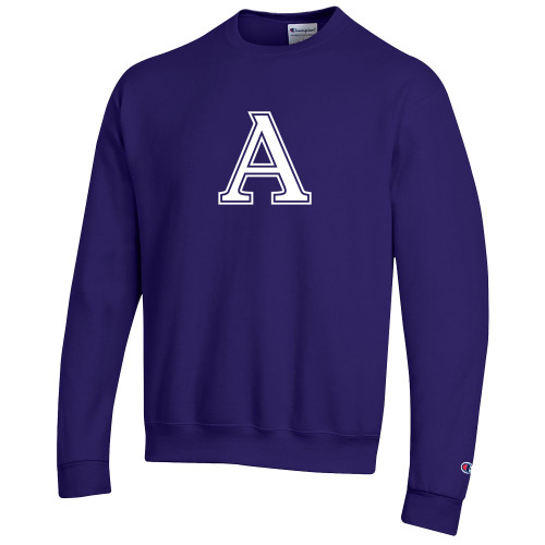  Champion Purple Fleece Crew - Amherst College A