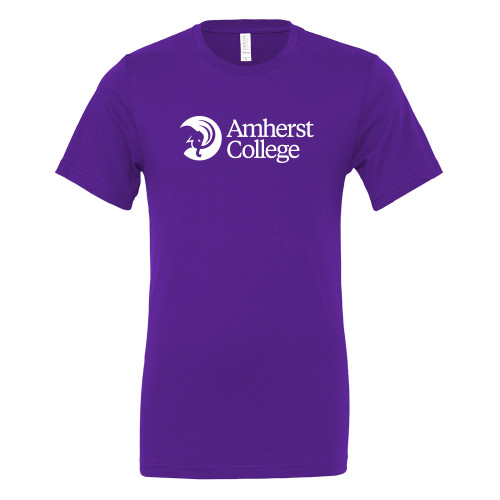  Bella + Canvas Purple Jersey Cotton T Shirt - Amherst College Circle Mammoth Horizontal