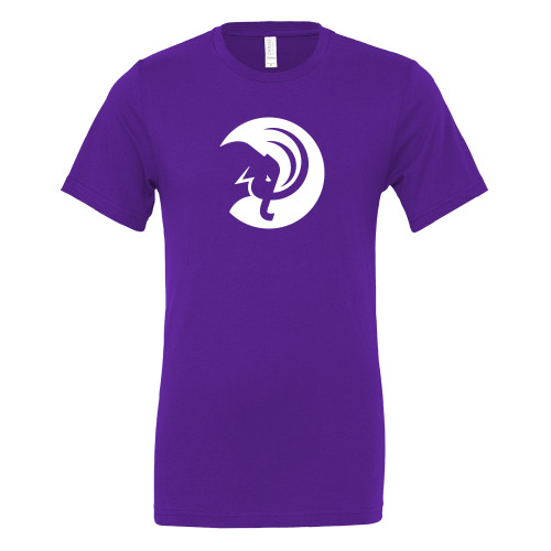  Bella + Canvas Purple Jersey Cotton T Shirt - Amherst College Circle Mammoth