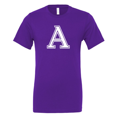  Bella + Canvas Purple Jersey Cotton T Shirt - Amherst College A