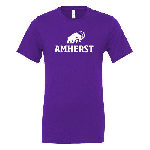  Bella + Canvas Purple Jersey Cotton T Shirt - Amherst Mammoth  Lockup