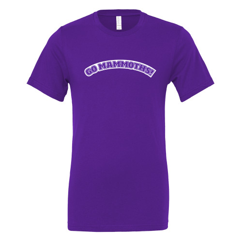  Bella + Canvas Purple Jersey Cotton T Shirt - Go Mammoths Arched