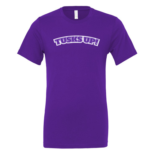 Bella + Canvas Purple Jersey Cotton T Shirt - Tusks Up Arched