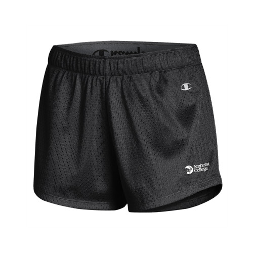  Champion Womens Black Mesh Short - Amherst College Circle Mammoth Horizontal