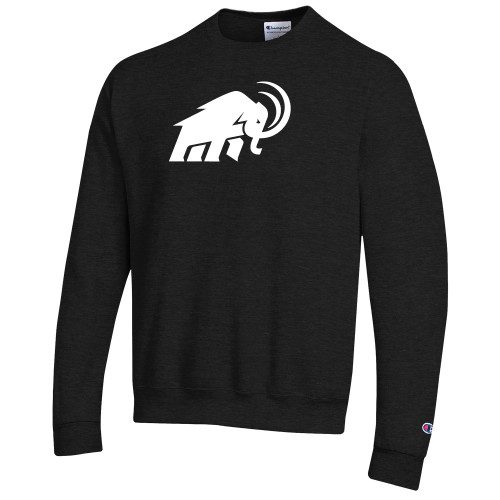  Champion Black Fleece Crew - Amherst College Mammoth