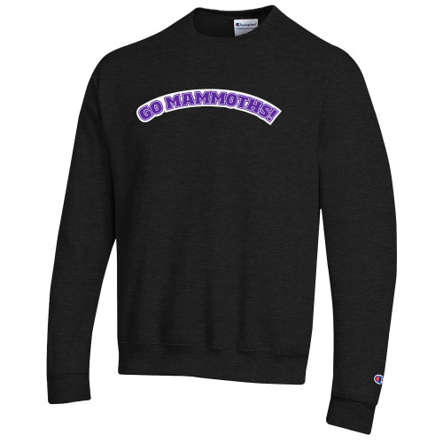  Champion Black Fleece Crew - Go Mammoths Arched
