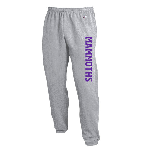  Champion Heather Grey Banded Bottom Sweatpants - Mammoths Vertical
