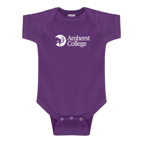  Purple Infant Onesie - Amherst College Circle Mammoth Horizontal