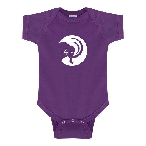  Purple Infant Onesie - Amherst College Circle Mammoth