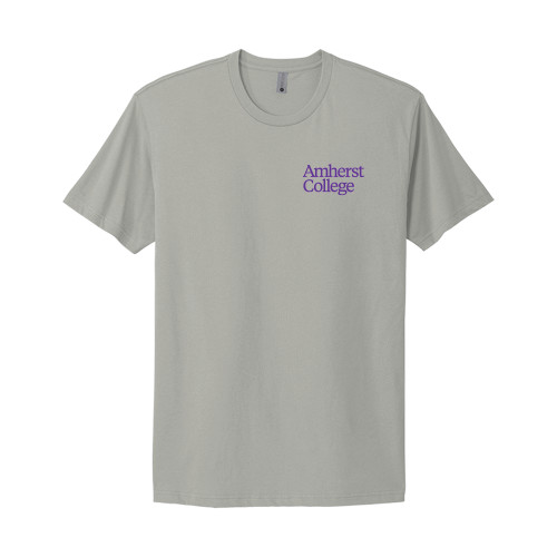  Next Level Unisex Light Grey Cotton Tee - Amherst College Wordmark