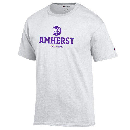  Champion White T Shirt - Amherst Grandpa