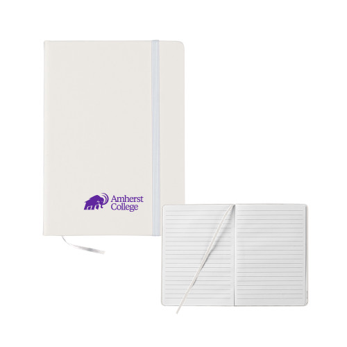  5x7 White Hard Cover Journal - Mammoth Amherst College Lock Up