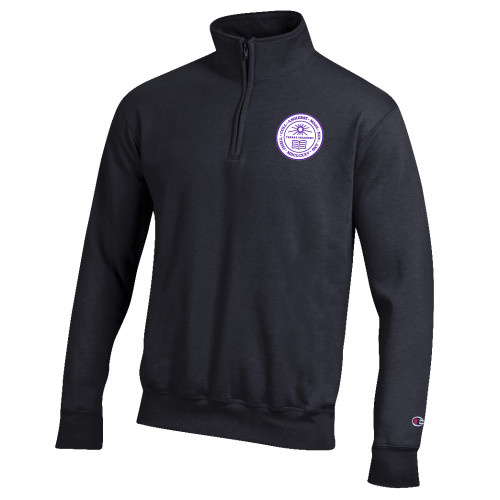  Champion Black Fleece 1/4 Zip - Amherst Seal