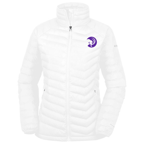  Columbia Womens White Powder Lite Jacket - Amherst College Mammoth Head