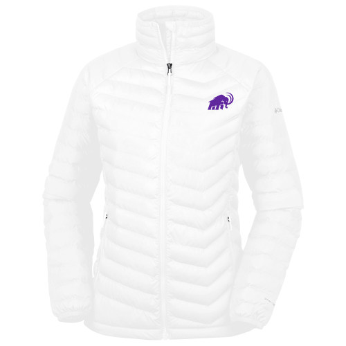  Columbia Womens White Powder Lite Jacket - Amherst College Mammoth