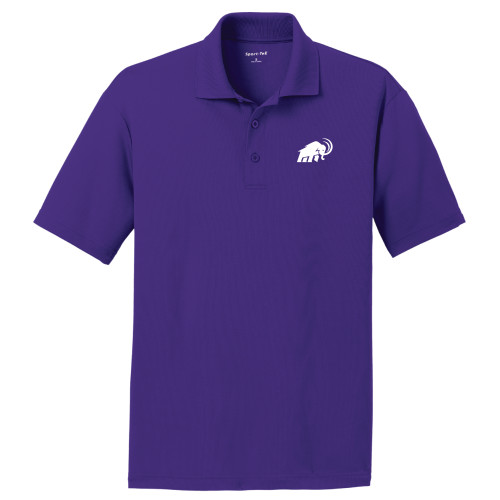  Purple Dry Mesh Polo - Amherst College Mammoth