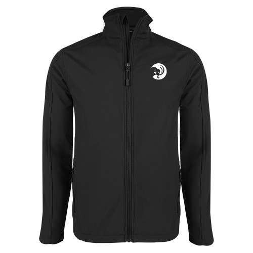  Black Softshell Jacket - Amherst College Mammoth Head