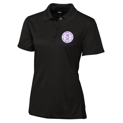 C&B Womens Black Clique Ice Pique Polo - Amherst Seal
