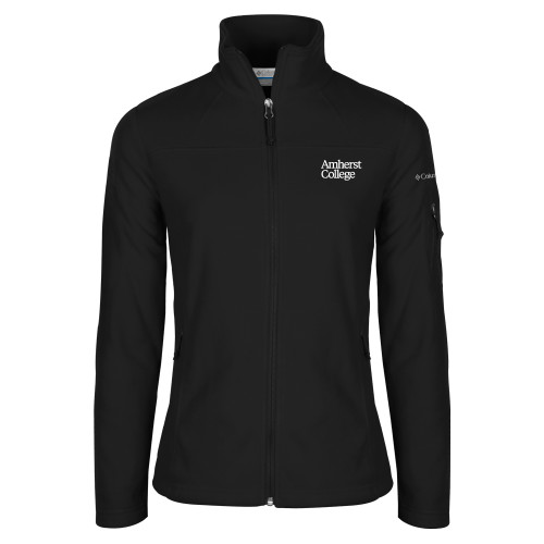  Columbia Womens Full Zip Black Fleece Jacket - Amherst College Wordmark