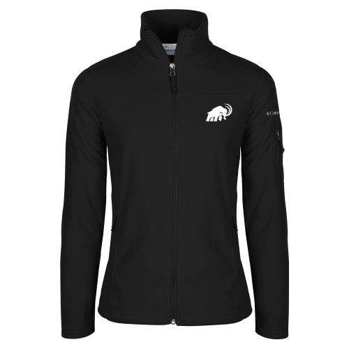  Columbia Womens Full Zip Black Fleece Jacket - Amherst College Mammoth