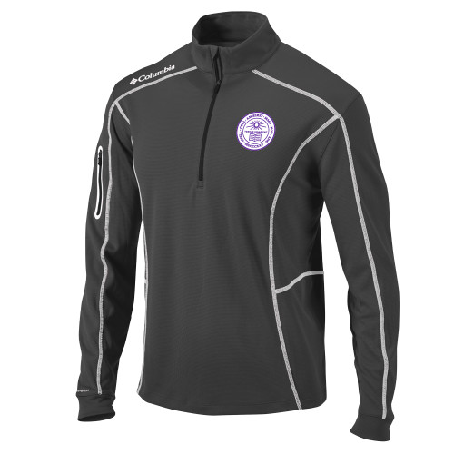  Columbia Charcoal Omni Wick Shotgun 1/4 Zip - Amherst Seal