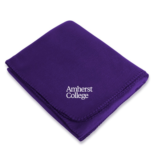  Purple Arctic Fleece Blanket - Amherst College Wordmark