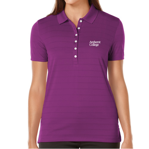  Callaway Womens Purple Opti Vent Polo - Amherst College Wordmark