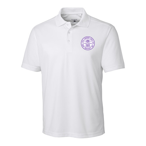  C&B White Clique Ice Pique Polo - Amherst Seal