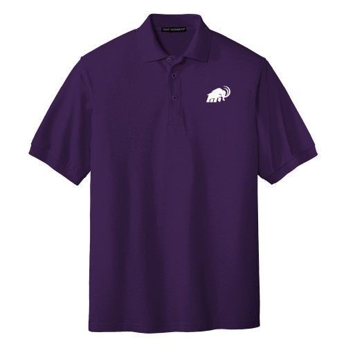  Purple Silk Touch Polo - Amherst College Mammoth