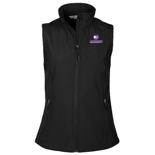 Womens Black Core Softshell Vest - Mammoth Head Amherst