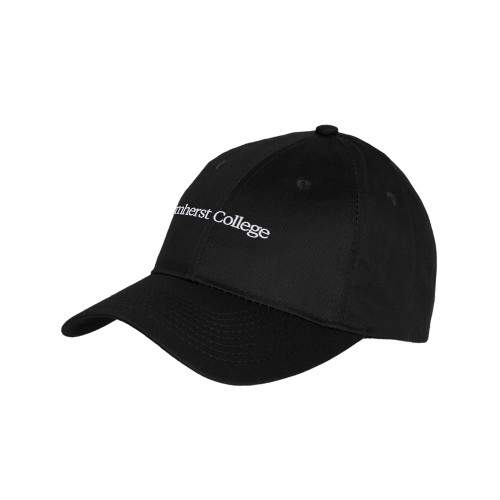  Youth Black Pro Style Hat - Amherst College Wordmark Flat
