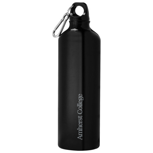 Venture Aluminum Black Bike Bottle 26oz - Amherst College Flat Engraved