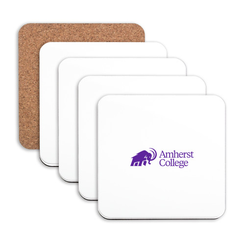  Hardboard Coaster w/Cork Backing 4/set - Mammoth Amherst College Lock Up