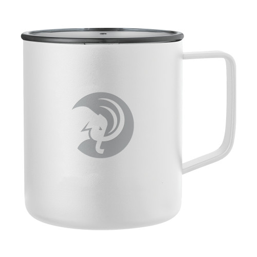  Rover Camp Vacuum Insulated White Mug 14oz - Circle Mammoth Head Engraved