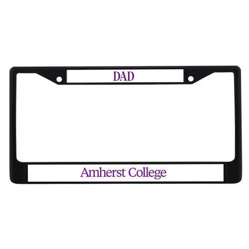  Dad Metal License Plate Frame in Black - Amherst College Flat
