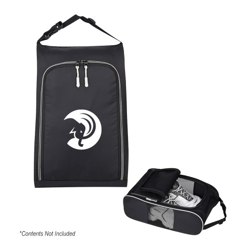  Crosstown Side Mesh Black Shoe Bag - Amherst College Mammoth Head