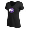 Thumbnail image for  Womens Plus Black V Neck T Shirt