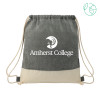 Thumbnail image for  Split Recycled Cotton Natural/Black Drawstring Bag