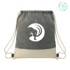 Thumbnail image for  Split Recycled Cotton Natural/Black Drawstring Bag