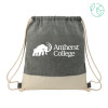 Thumbnail image for  Split Recycled Cotton Natural/Black Drawstring Bag