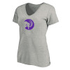 Thumbnail image for  Womens Plus Heather Grey V Neck T Shirt