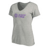 Thumbnail image for  Womens Plus Heather Grey V Neck T Shirt